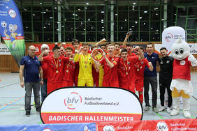 Nun auch Badischer Futsalmeister der B-Junioren: 1. SV Sandhausen. Foto: bfv