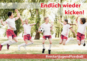 #restartjugendfussball – Postkartenmotiv. Grafik: bfv