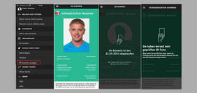 In der DFBnet App wird der digitale SR-Ausweis für die Rolle Schiedsrichter bereitgestellt. Grafik: DFBnet